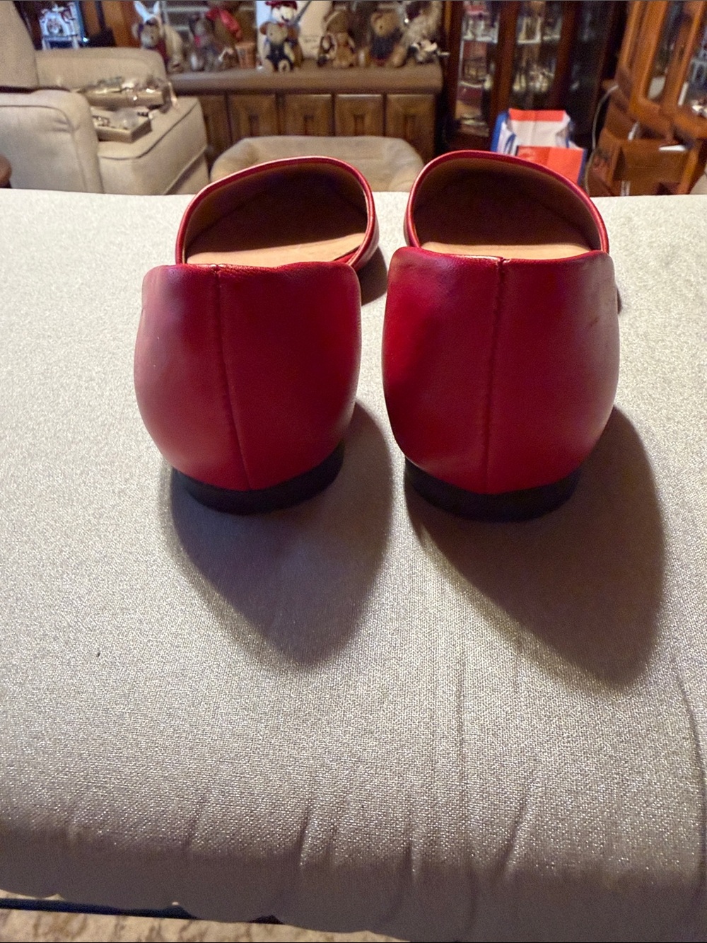 J. Jill Red Leather Pointed D'Orsay Flats - Picture 5 of 6